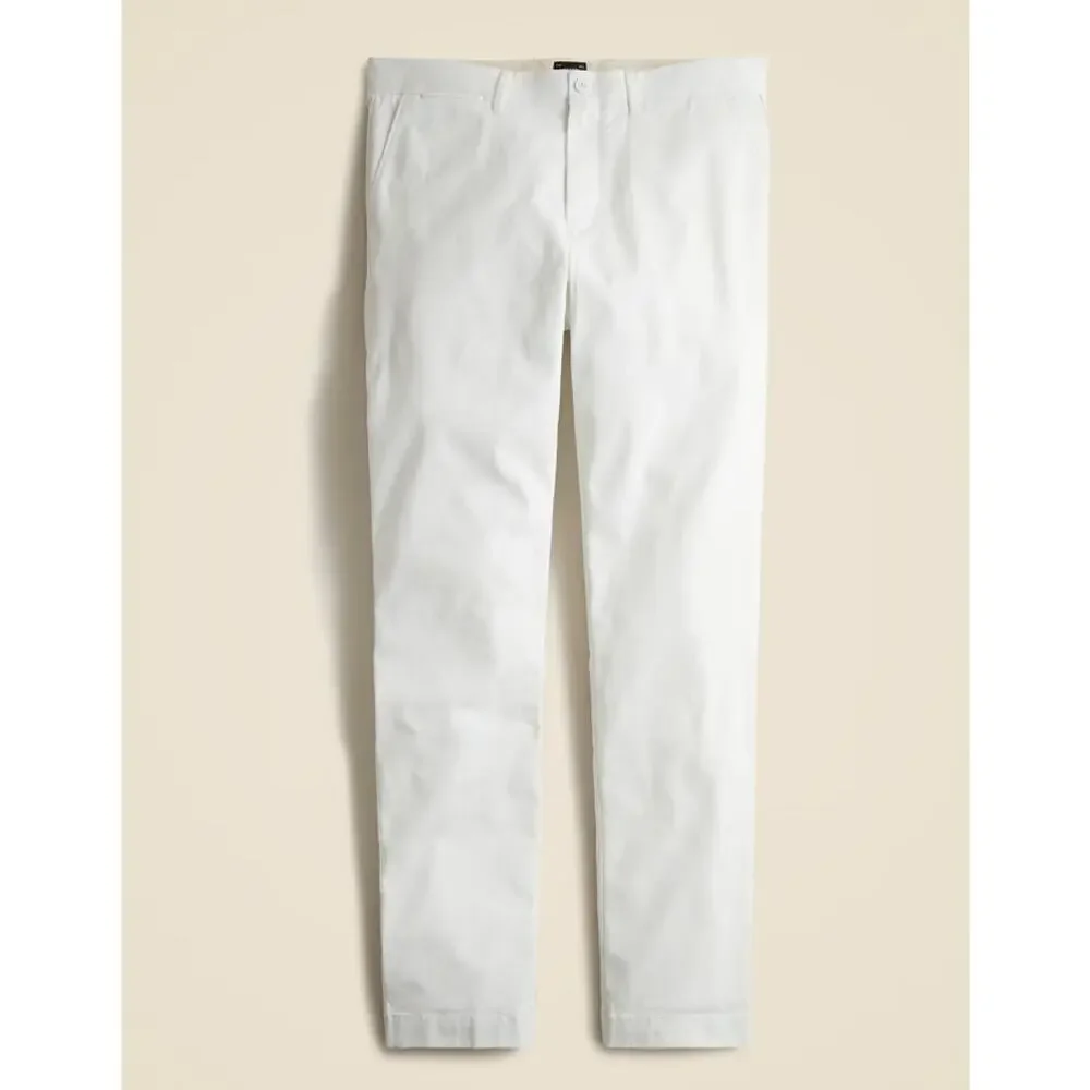 J.Crew 1040 Athletic Tapered-Fit Stretch Chino Pant Mens 32x32 White Hand Pocket
